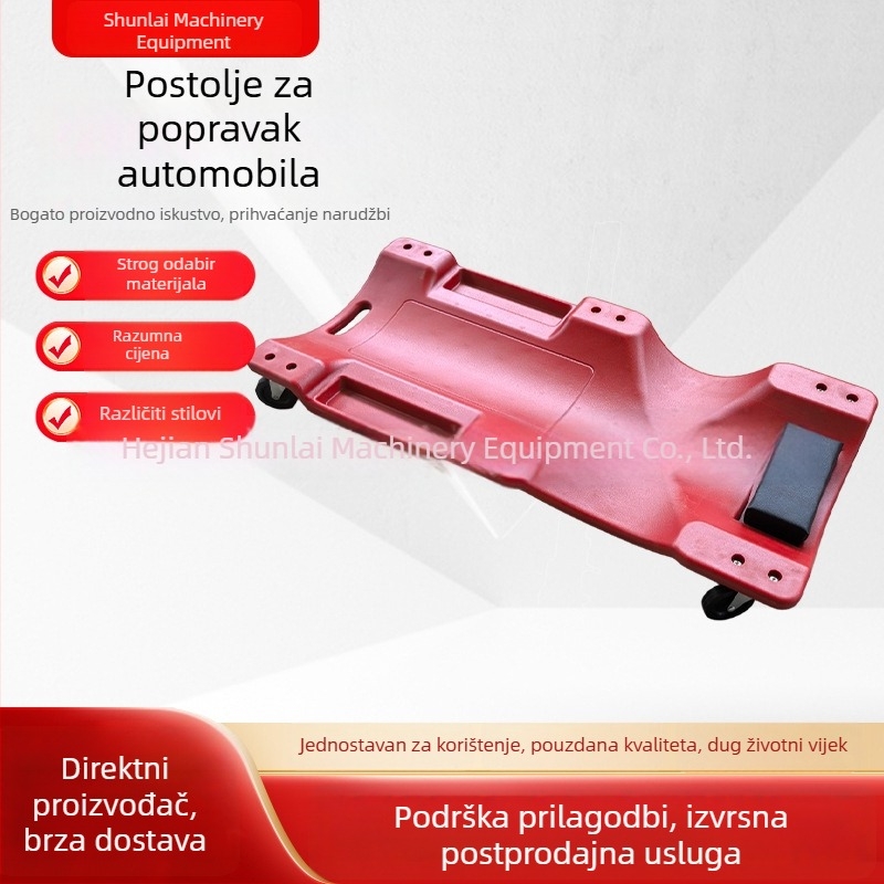 Plastična ploča za popravak automobila s univerzalnim kotačićima, pomična platforma za šasiju
