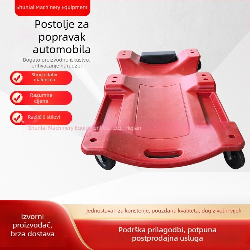 Plastična ploča za popravak automobila s univerzalnim kotačićima, pomična platforma za šasiju