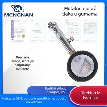 Mengnan Y40 Visoko precizan mehanički manometar za tlak u gumama, metal, nehrđajući čelik, 0-60 psi