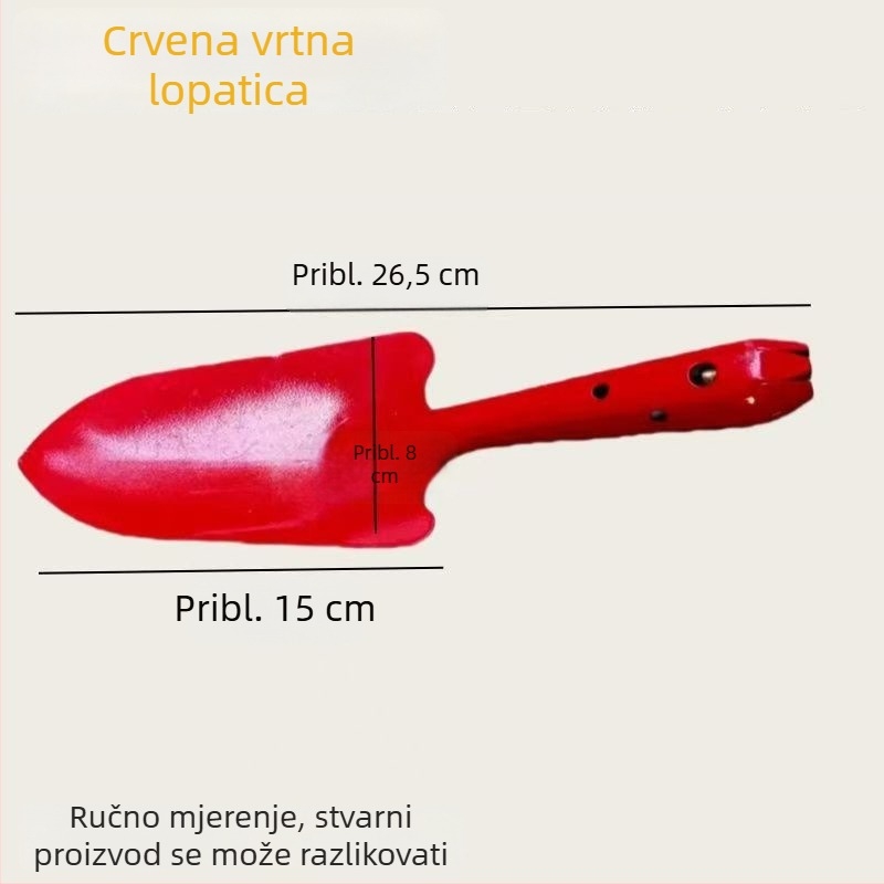 Šarena vrtna lopata za kopanje i sadnju, kompaktna metalna lopata za vanjsku upotrebu