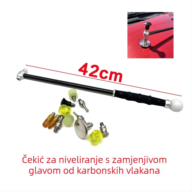 Čekić za popravak udubljenja na automobilu od karbonskih vlakana s zamjenjivom glavom