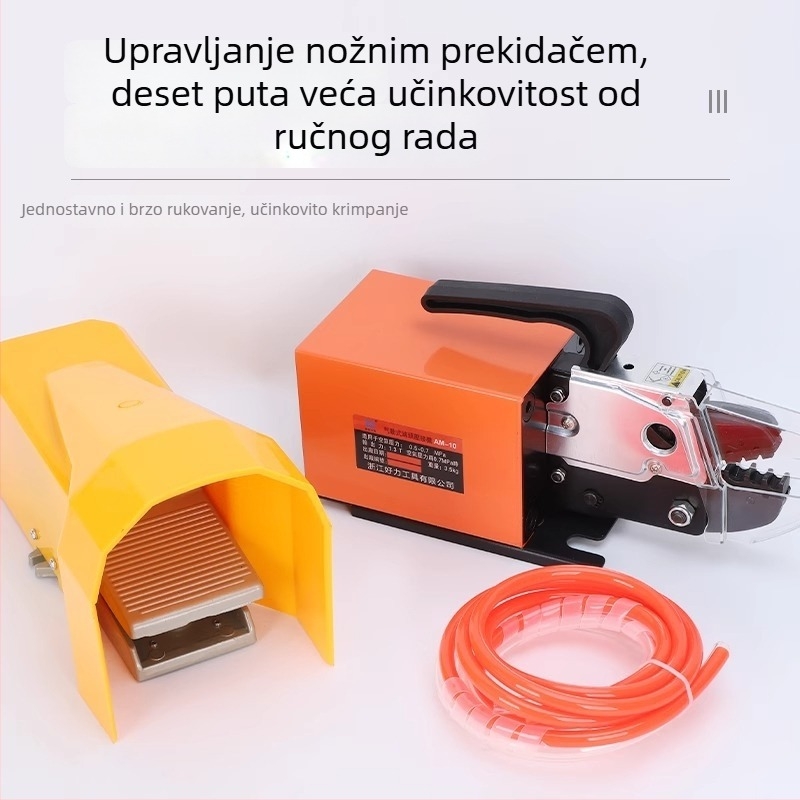 AM-10 Pneumatski stroj za krimpanje terminala s izmjenjivim matricama, 0,25–10 mm