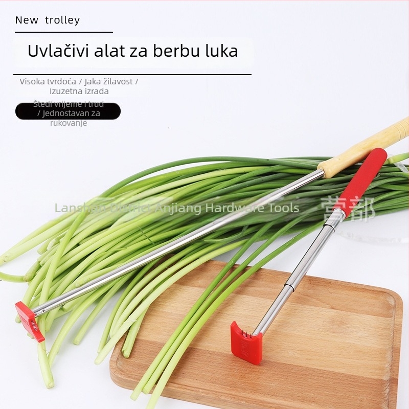 Alat za berbu česnakovih izdanka i nož za guljenje