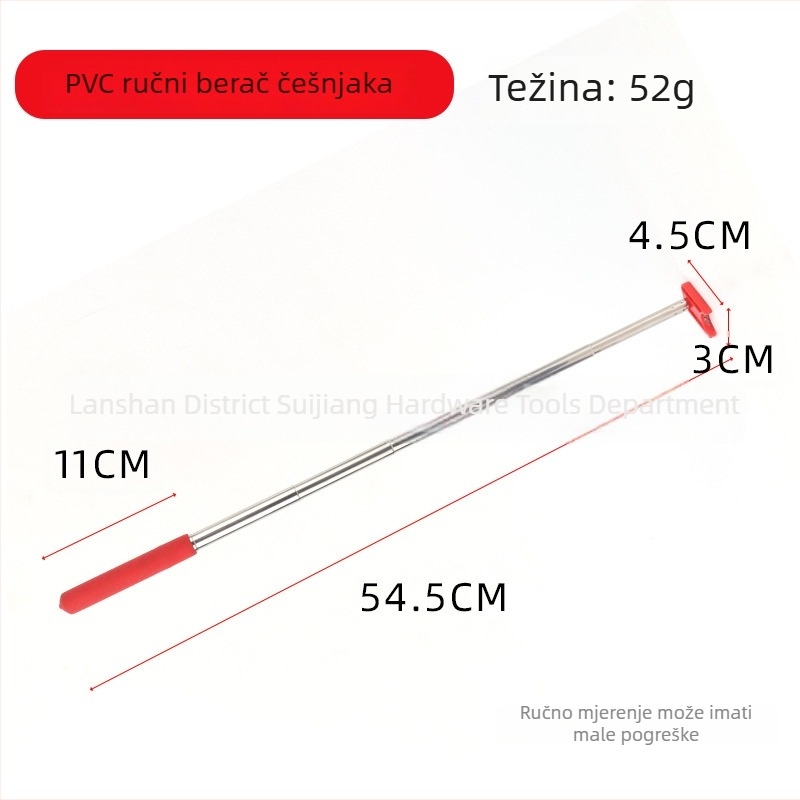 Alat za berbu česnakovih izdanka i nož za guljenje