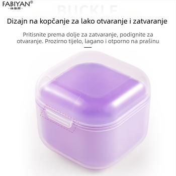 Kutija za dezinfekciju noktiju s dvostrukim slojem, debeli dezinfekcijski alati, namakanje u alkohol, glave za brušenje, čišćenje i pohrana