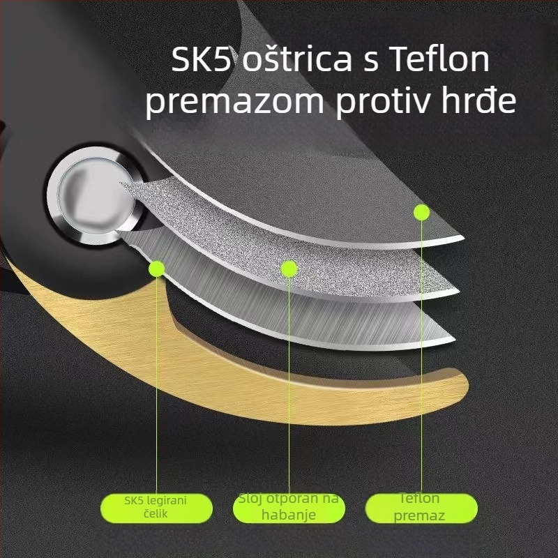 Guchi Škare za podrezivanje grana i voćnih stabala – vrtne škarice s mekanom gumom na ručici, SK-5 legirani čelik, promjer rezanja 3,5 mm