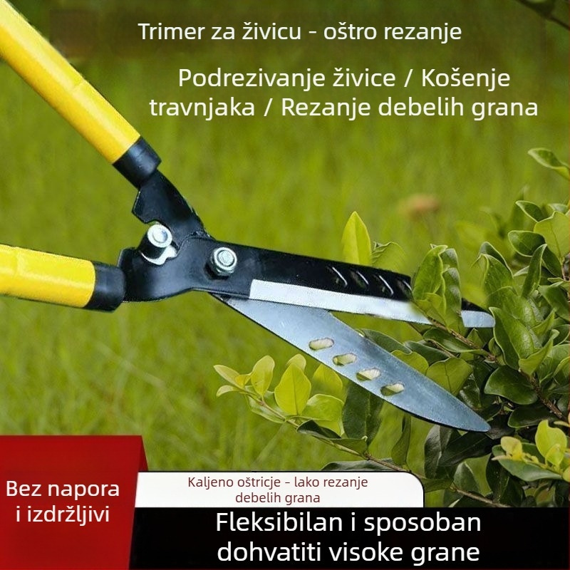 Teške vrtne škare za podrezivanje grana, rezanje živice i održavanje travnjaka