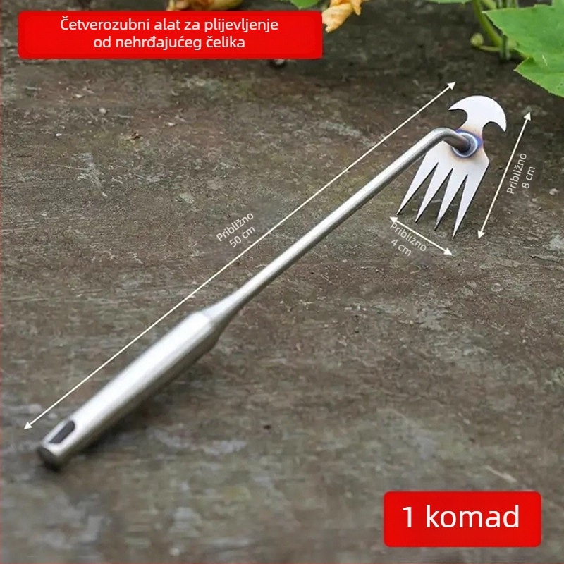 Specijalizirani alati za uklanjanje korova: motika, grablje, alat za popuštanje tla, alat za uklanjanje korijenja korova, lopata, višenamjenski alat za kopanje korijena divljeg povrća