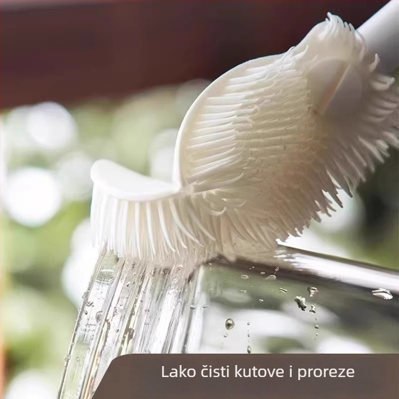 Duga silikonova četka za čaše s dugom ručkom – za čišćenje čaša, boca, blendera i termosa