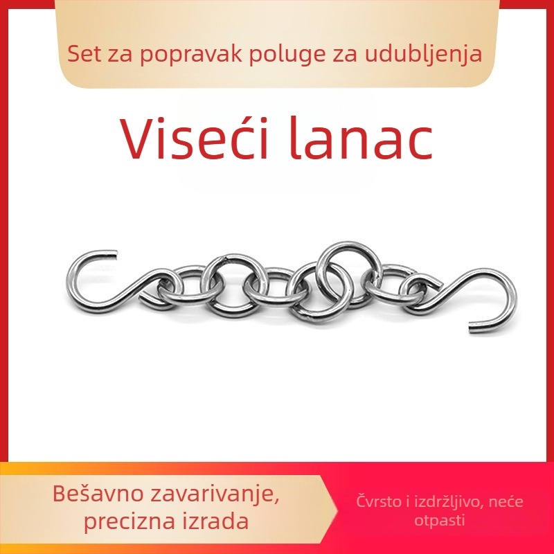 Alat za popravak udubljenja na automobilu s lancima i kukom za izvlačenje udubljenja