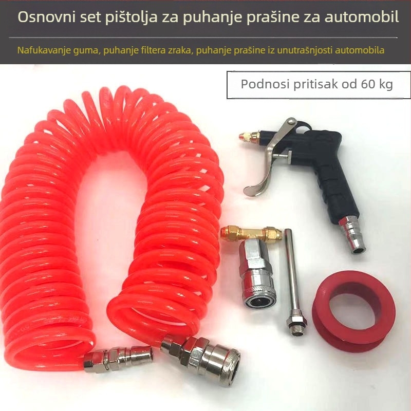 Pneumatski set za puhanje prašine s priključcima i 9 m EVA/PE cijevi
