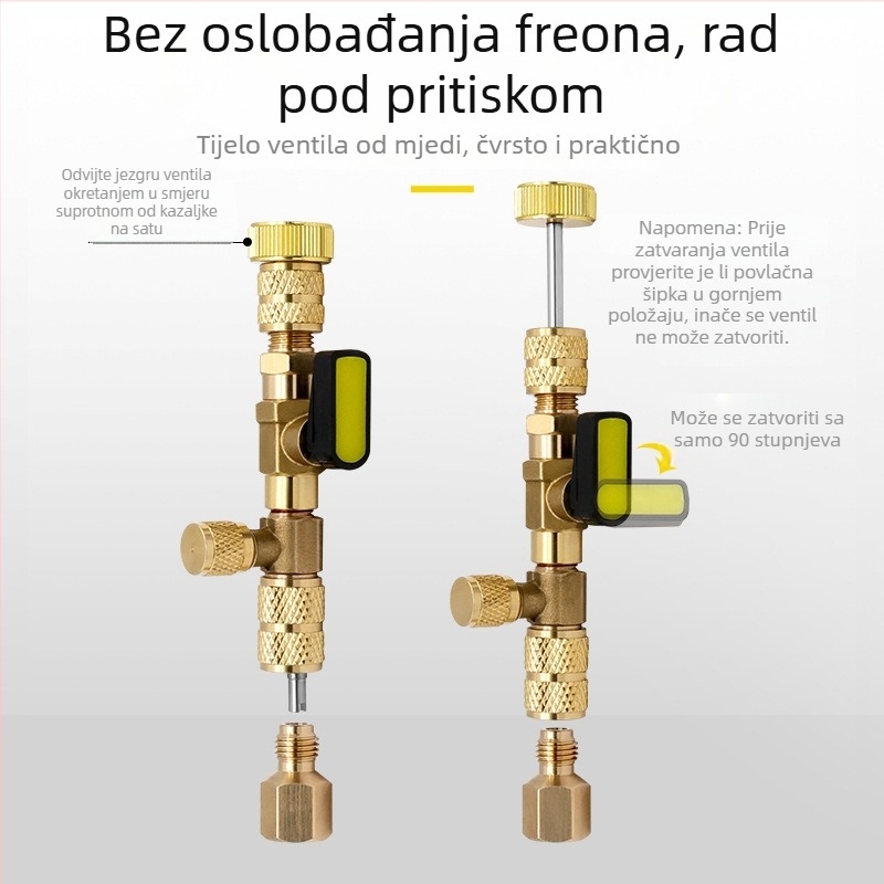 Alat za instalaciju i demontažu jezgre ventila automobilskog klima uređaja – kućna popravka, bez ispuštanja rashladnog sredstva