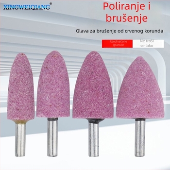 Konična brusna glava za metalno brušenje i poliranje, crveni korund
