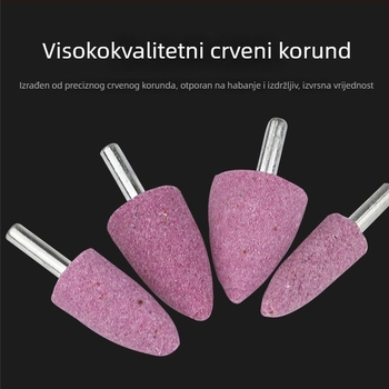 Konična brusna glava za metalno brušenje i poliranje, crveni korund