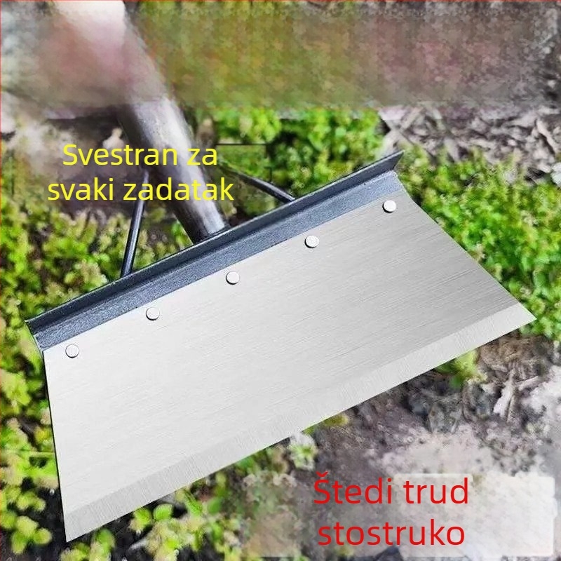 Teška lopata za čišćenje zidova s oštrim rubom od mangan čelika; pogodna za poljoprivredu, kućnu upotrebu i vrtlarstvo; deblja konstrukcija za vanjsko uklanjanje leda i snijega.