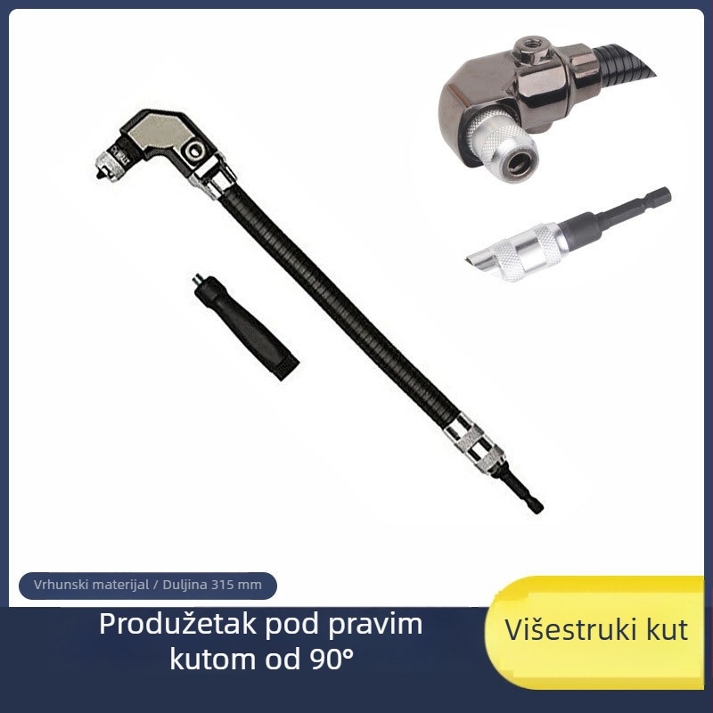 90° višenamjenski čeljustni držač za bušilicu, kutni adapter za uske prostore, univerzalni alat za popravak automobila