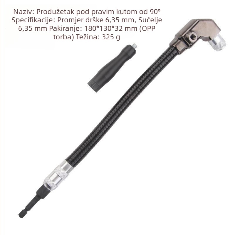 90° višenamjenski čeljustni držač za bušilicu, kutni adapter za uske prostore, univerzalni alat za popravak automobila