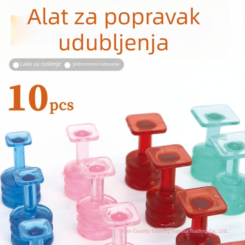 Alat za popravak udubljenja na automobilu s izvlačivačem i četvrtastim PC ljepilnim pločicama za PDR