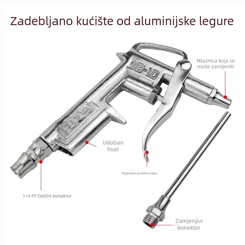 Pneumatski pištolj za uklanjanje prašine od aluminijske legure DG-10 za čišćenje automobila