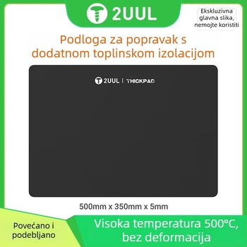 2UUL Proširena i debela izolacijska podloga, otporna na 500°C, silikon podloga za popravak mobitela, protivklizna i antistatinska