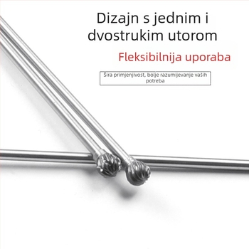 Karbidni rotirajući burr s produženim držačem, dijamantna brusna glava za metal i drvo, univerzalni alat za brušenje i poliranje za električne bušilice