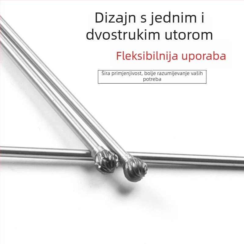 Karbidni rotirajući burr s produženim držačem, dijamantna brusna glava za metal i drvo, univerzalni alat za brušenje i poliranje za električne bušilice