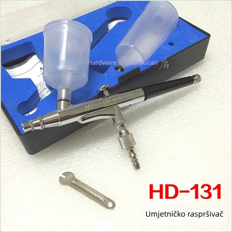 HD-131 Umjetnički zračni sprej s mlaznicom 0,3 mm, dvostruka akcija, vanjsko podešavanje, sprej za rumenilo