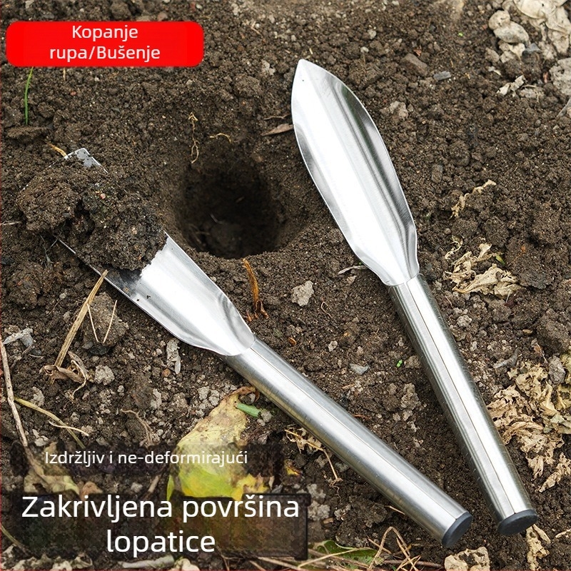 Vrtna lopata za kopanje divljeg povrća i cvijeća, alat od nehrđajućeg čelika