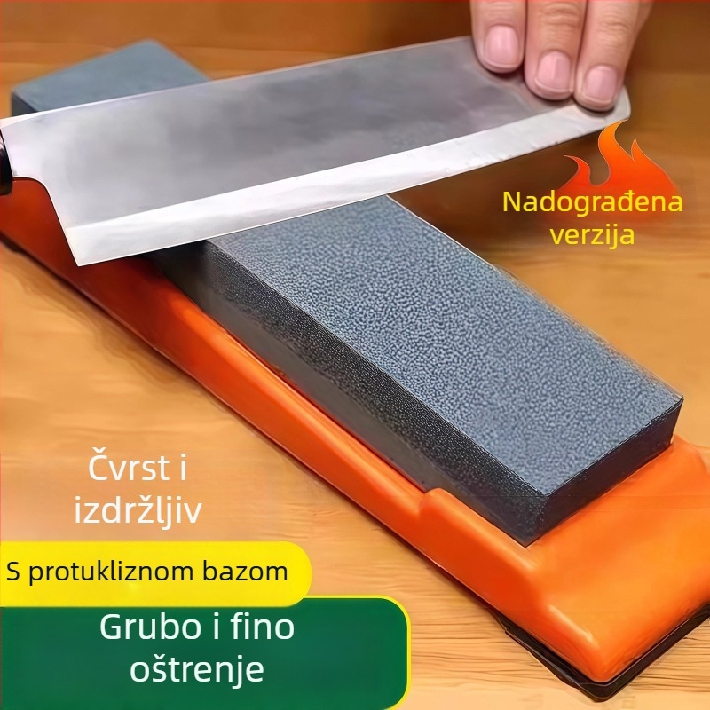 Dvostrani kamen za oštrenje noževa u kuhinji, grubo i fino zrno, brzo oštrenje, prirodni uljni kamen