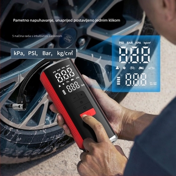 Prijenosna bežična električna pumpa za automobile, s 25 cilindara i baterijom od 6000 mAh