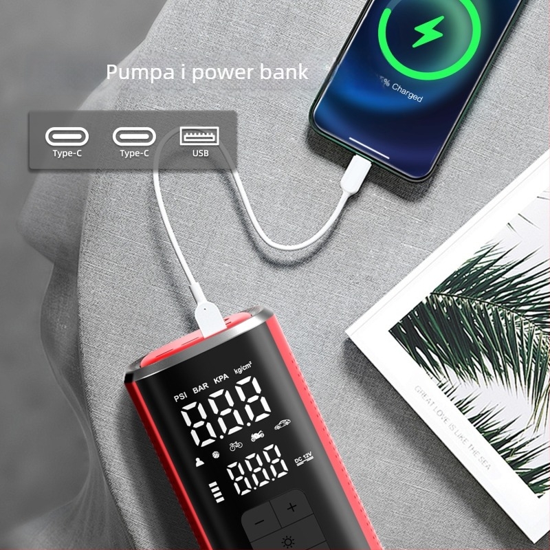 Prijenosna bežična električna pumpa za automobile, s 25 cilindara i baterijom od 6000 mAh