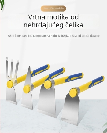 Kompaktna lopata s drškom od vlaknastog materijala i nehrđajućim čelnikom, vrtlarstvo: sadnja povrća, dvostruka namjena, kopanje bambusovih izdanka i uklanjanje korova