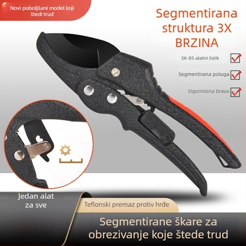 Supersonic Segmentirane škare za obrezivanje s ratchetskim mehanizmom – SK5, vrt za rezanje debelih grana