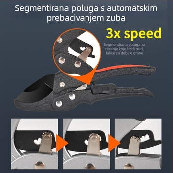 Supersonic Segmentirane škare za obrezivanje s ratchetskim mehanizmom – SK5, vrt za rezanje debelih grana