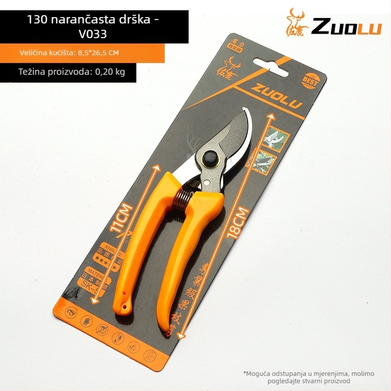 Zuolu SK5 čelik, Model 130 Vrtne škare za rezanje voćnih stabala i bonsaja, kućna upotreba