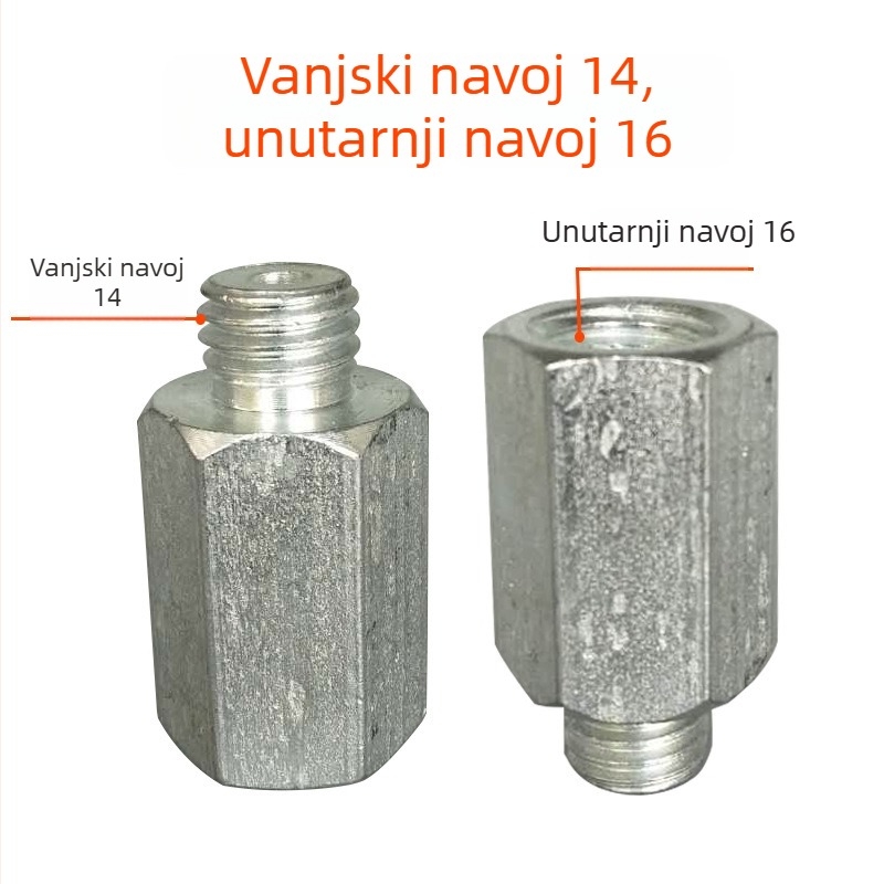 M14 produžni štap za poliranje – produžni nastavak za kutnu brusilicu s koncentričnim osovinama i spojem