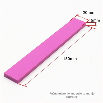 Kamen za oštrenje noževa, tvrdi 3000, crveni uljni kamen, dimenzije 150 × 20 × 5 mm, za rub noža za rezanje