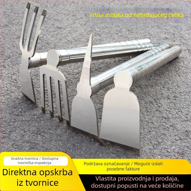 Nehrđajuća čelična vrtna motika za uklanjanje korova i kopanje tla