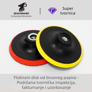 Flokirani brusni disk s ljepivom podlogom za kutnu brusilicu – polirajući disk s plastičnom podlogom
