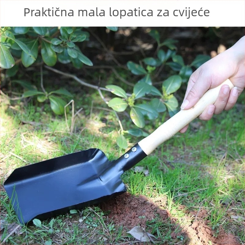 Željezna vrtna lopatica, mala lopata za sadnju cvijeća, u posudama i povrću