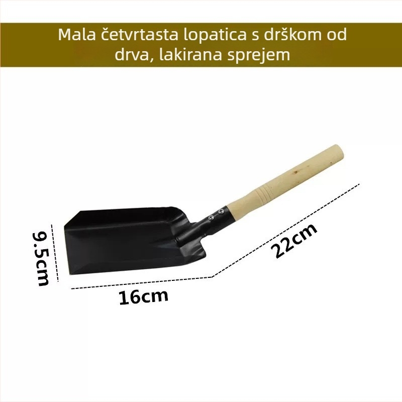 Željezna vrtna lopatica, mala lopata za sadnju cvijeća, u posudama i povrću