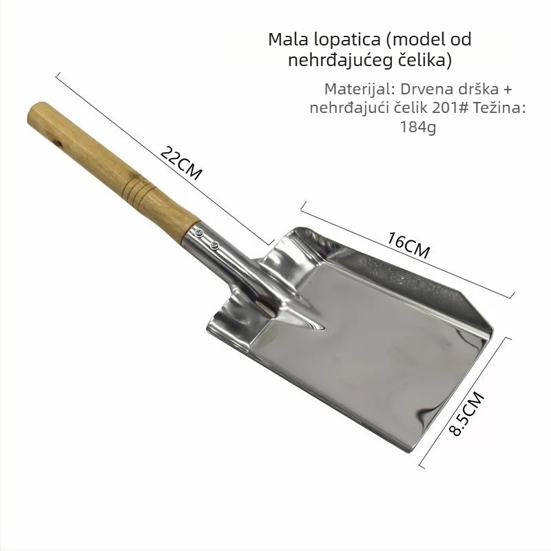 Željezna vrtna lopatica, mala lopata za sadnju cvijeća, u posudama i povrću