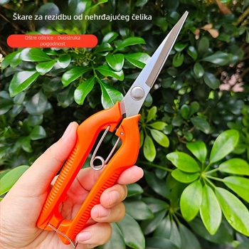 Nerđajući čelične škare za podrezivanje grana, škare za branje voća, bonsai i vrtne škare za povrće i voće, vrtni alati