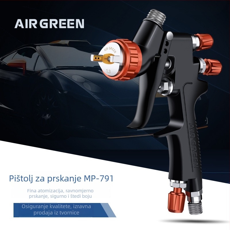 Air Green novi HVLP automobilni pištolj za prskanje 791 s mlaznicom 1,3 mm