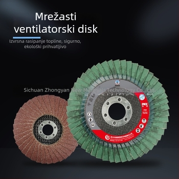 4 inčni plosnati flap wheel s mrežastom zaštitom za brušenje i poliranje, industrijske klase smeđi korund