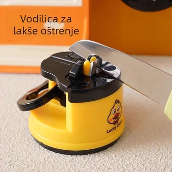 Little Yellow Duck oštrač noževa s bazom usisavanja, za kuhinjske noževe i škarice