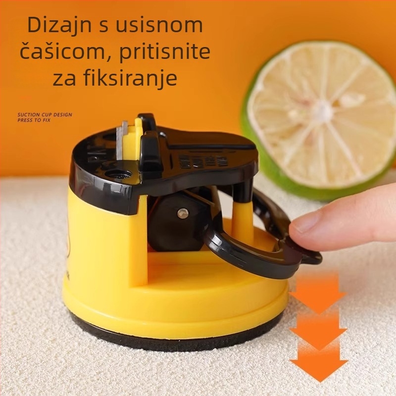 Little Yellow Duck oštrač noževa s bazom usisavanja, za kuhinjske noževe i škarice
