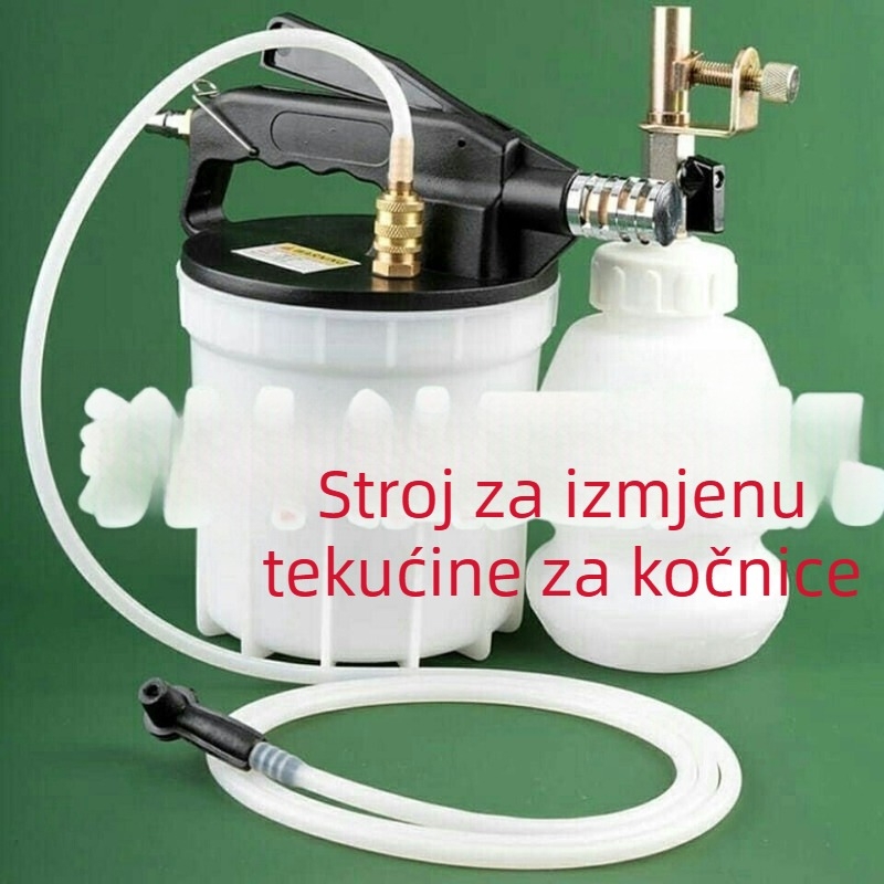 Pneumatski set za zamjenu tekućine kočnica i izmjenu ulja za automobil, uključujući spremnik za ulje