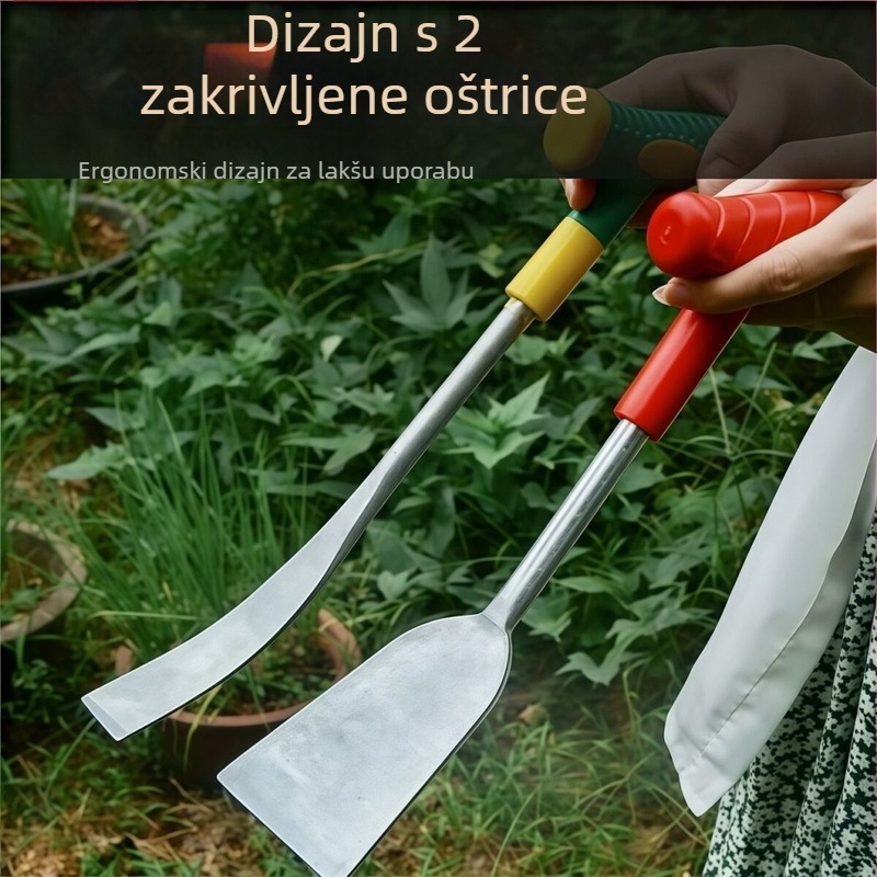Višenamjenska vrtna lopata za kopanje divljeg povrća, pripremu tla, sadnju, vađenje korijena, plijevljenje i berbu ljekovitog bilja