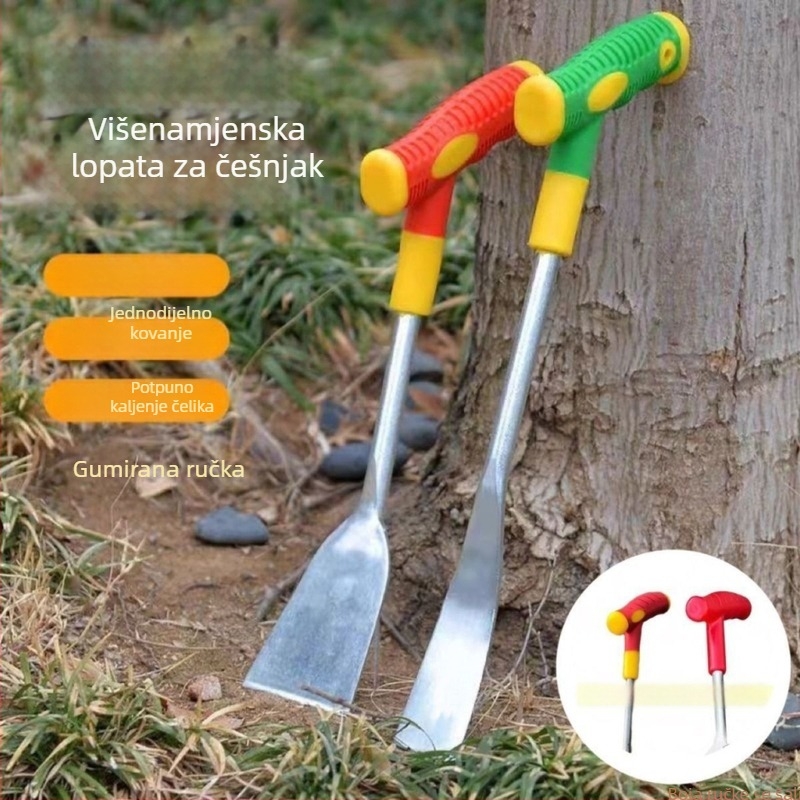 Višenamjenska vrtna lopata za kopanje divljeg povrća, pripremu tla, sadnju, vađenje korijena, plijevljenje i berbu ljekovitog bilja